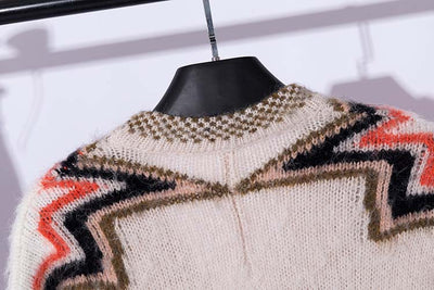 Cardigan Tejido Bicolor de Manga Larga - Estilo Relajado - Image 9
