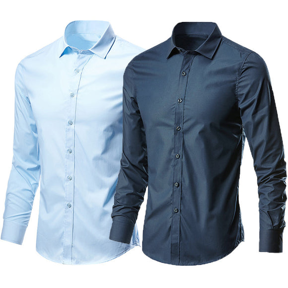 Camisa Casual Blanca para Hombre - Diseño Liso Versátil