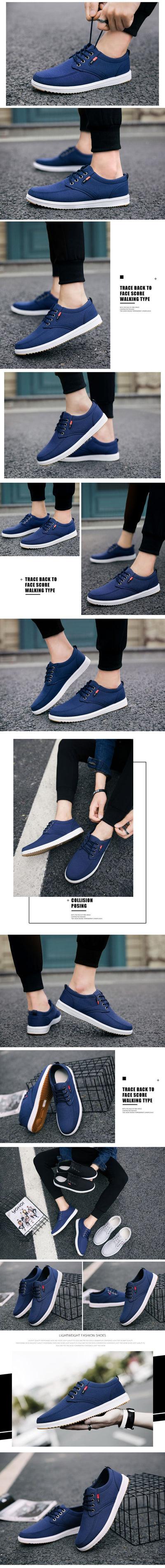 Zapatos de Lona con Cordones para Hombre - Cómodos y Transpirables - Image 9