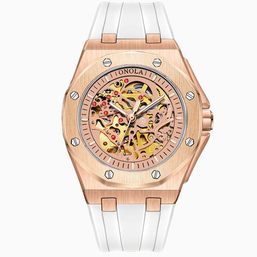 Reloj Automático para Hombre con Correa de Silicona Resistente al Agua - Image 11