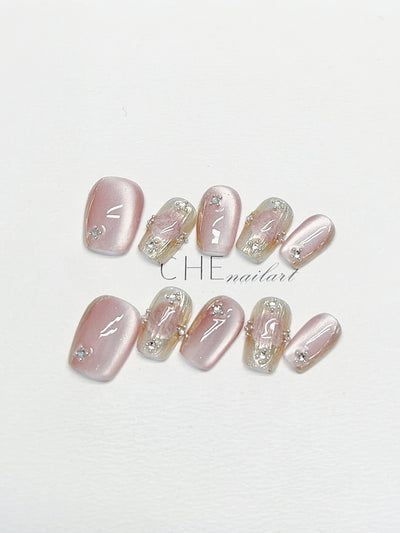 Uñas Postizas Efecto Ojo de Gato - Diseño Industrial Artesanal Francés Premium - Image 10