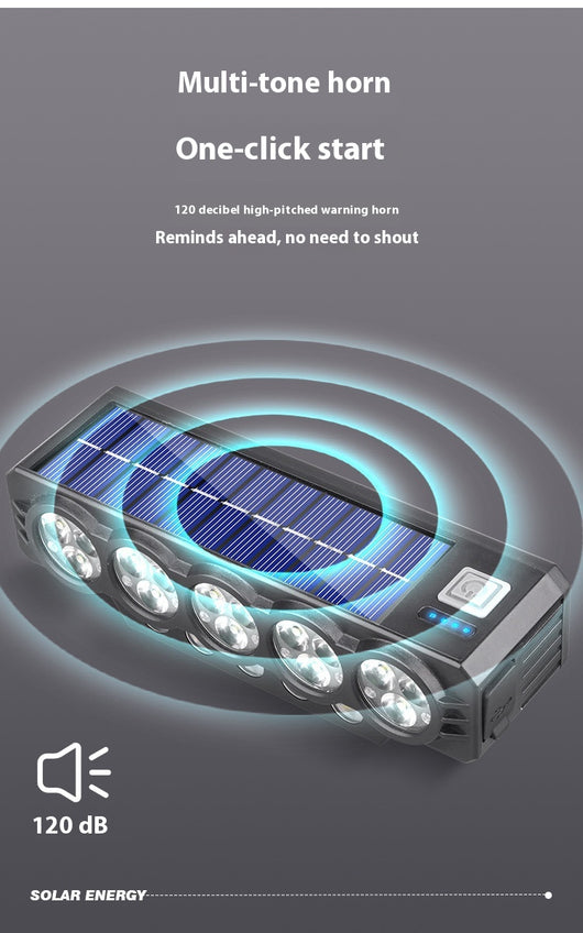 Luz Solar para Bicicleta con Claxon Integrado - Image 15