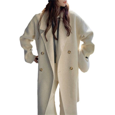Abrigo de Lana Elegante Largo Corto Estilo Hepburn - Image 5
