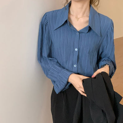 Camisa Versátil de Manga Larga para Mujer - Corte Holgado y Ajustado - Image 8