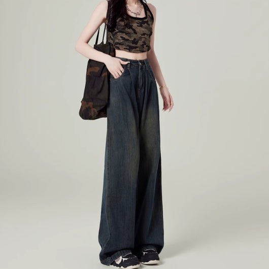 Pantalones Rectos de Tiro Alto para Mujeres Petite