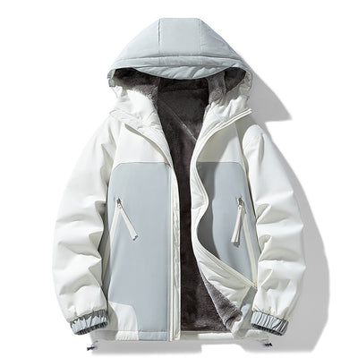 Chaqueta Hoodie Patchwork Retro Suelta y Casual - Image 10