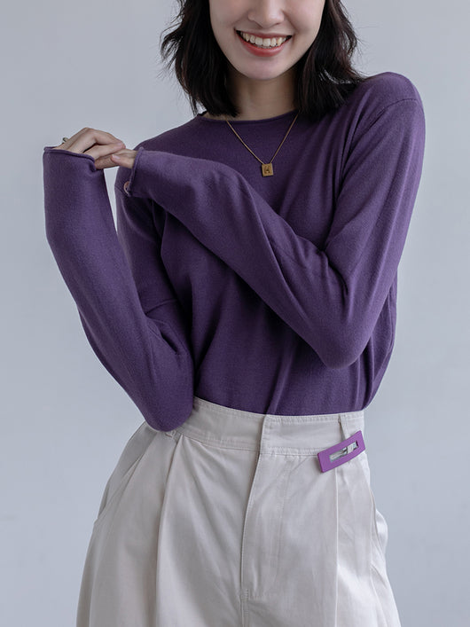 Blusa Ajustada de Cuello Alto en Punto - Image 9