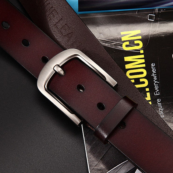 Cinturón de Cuero Genuino Estilo Retro Casual Coreano