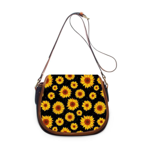 Bolso de Cuero para Mujer con Estampado de Girasoles - Image 3