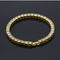 Tin Alloy Dorado Color Iced Bracelet Men's Hip Hop Chain Street Rock Jewelry Dorado 3mm8inch
