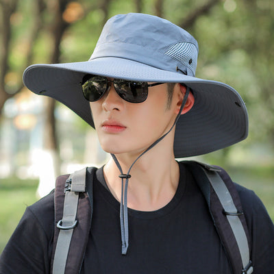 Sombrero de Pesca con Ala Ancha y Protección Solar para Hombre - Image 7