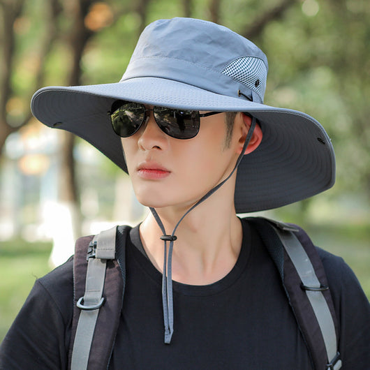 Sombrero de Pesca con Ala Ancha y Protección Solar para Hombre - Image 7