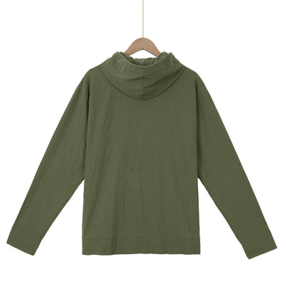 Henley con Capucha y Mangas Largas con Bolsillos Grandes - Image 41