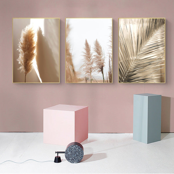 Núcleo Decorativo de Microrociado para Sala Golden Reed Living