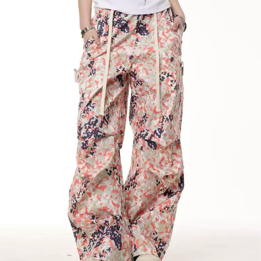 Pantalones Cargo Camuflaje Retro - Corte Recto Ancho Verano - Image 11