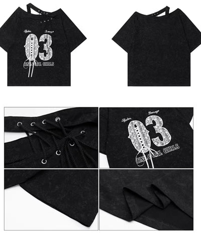 Blusa Hombros Descubiertos con Encaje y Manga Corta Ajustada - Image 12