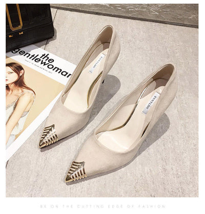 Tacones Altos Puntiagudos con Punta Metálica - Diseño Versátil y Elegante - Image 15
