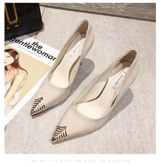 Tacones Altos Puntiagudos con Punta Metálica - Diseño Versátil y Elegante - Image 15