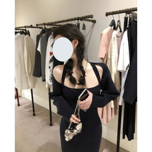 Vestido Tejido Slim Dos Piezas con Realce de Caderas - Image 8