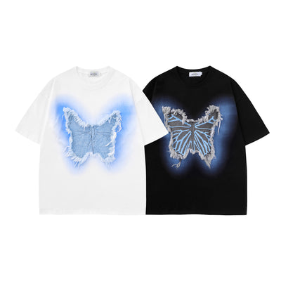 Camiseta Unisex American Street Raw con Estampado Mariposa - Image 13