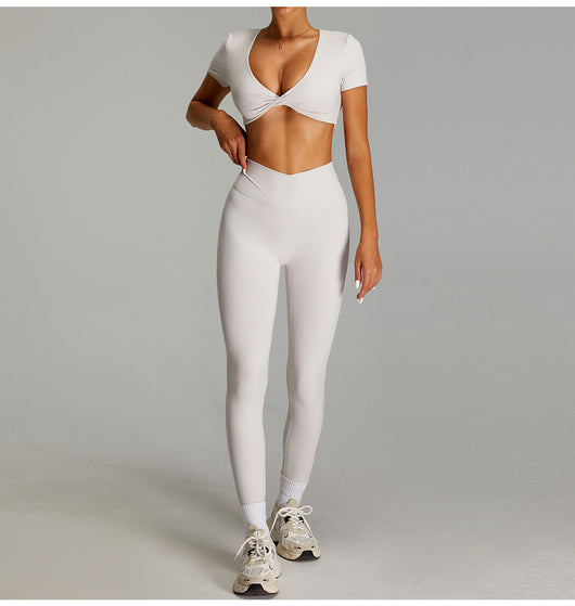 Pantalones Deportivos Cintura Alta Efecto Desnudo Mujer - Secado Rápido y Ajuste Perfecto - Image 22