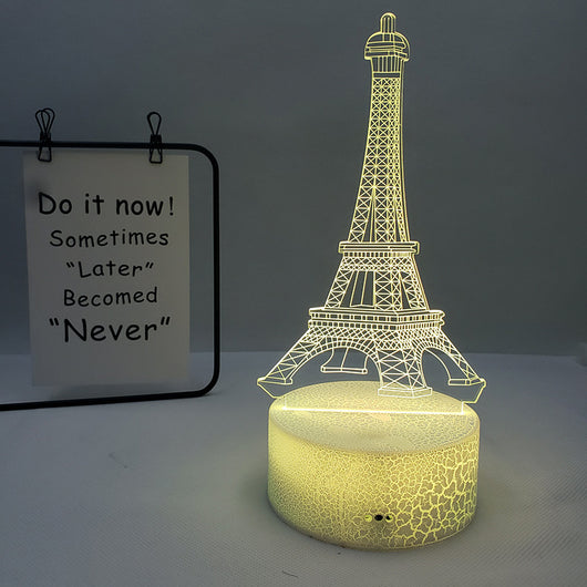 Lámpara de Mesa Torre Eiffel 3D con 7 Colores Ajustables - Image 10