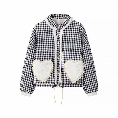 Abrigo Acolchado de Cuadros para Mujer - Calidez y Estilo - Image 3