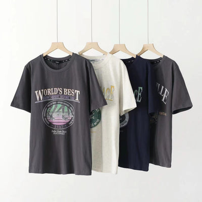 Camiseta Retro Americana Oversize Desgastada - Image 9