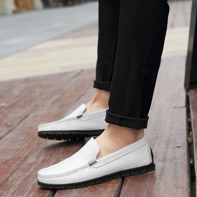 Zapatos de Cuero Blanco Piso Plano - Comodidad Premium en Cuero Genuino - Image 11