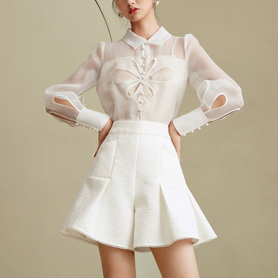 Conjunto de Dos Piezas Shorts Organza con Fragancia Delicada - Image 10