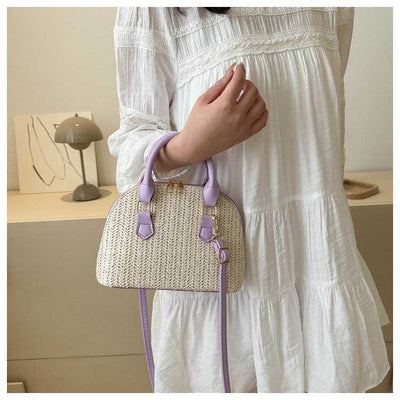 Bolsa Mensajera Tejida Portátil de Estilo Casual - Image 7