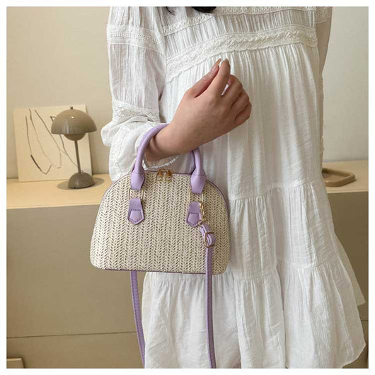 Bolsa Mensajera Tejida Portátil de Estilo Casual - Image 7
