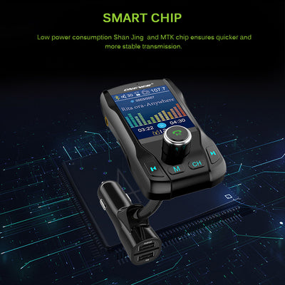 Transmisor FM Bluetooth para Auto con Pantalla a Color Compatible con Apple - Image 17