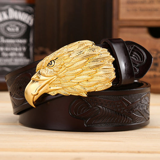 Cinturón de Cuero Genuino con Hebilla Águila - Estilo Casual Premium - Image 10