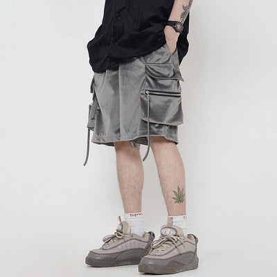Pantalones Cortos Holgados de Pana con Bolsillos Grandes - Estilo Casual Workwear - Image 9