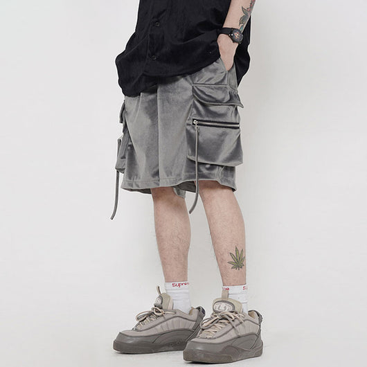 Pantalones Cortos Holgados de Pana con Bolsillos Grandes - Estilo Casual Workwear - Image 9
