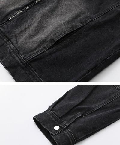 Chaqueta Denim Coreana Cuello Alto Suelta - Estilo Trendy Premium - Image 13