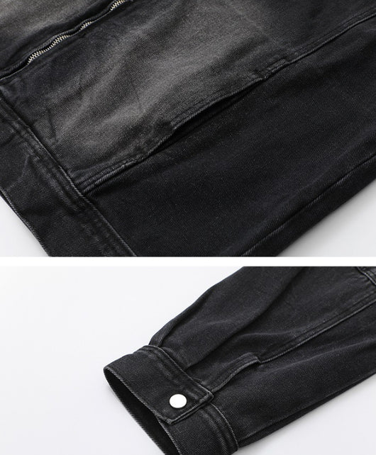 Chaqueta Denim Coreana Cuello Alto Suelta - Estilo Trendy Premium - Image 13