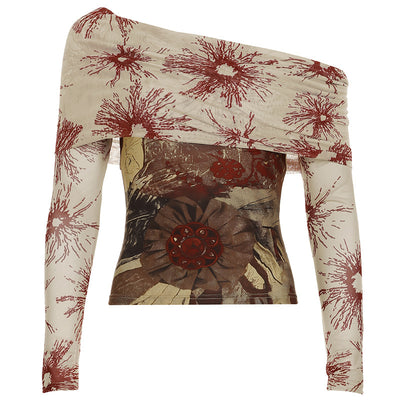 Camisa Vintage Contraste de Solapas Ajustada Manga Larga - Image 5