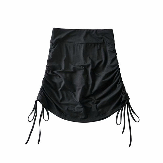 Falda Corta Plisada Cintura Alta con Cordón Ajustable - Image 12
