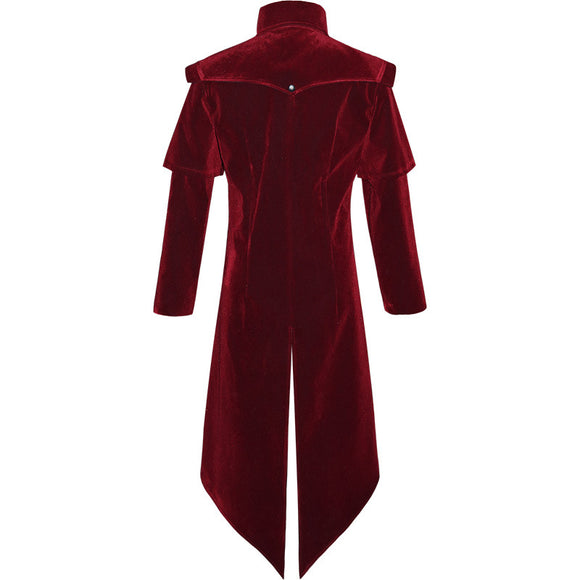 Jaqueta Gótica Retrô de Gola Alta - Estilo Halloween Outono Inverno