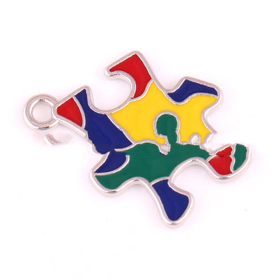 Colgante de Joyería Inclusiva para Familia con Autismo - Diseño Goteo Artístico - Image 3