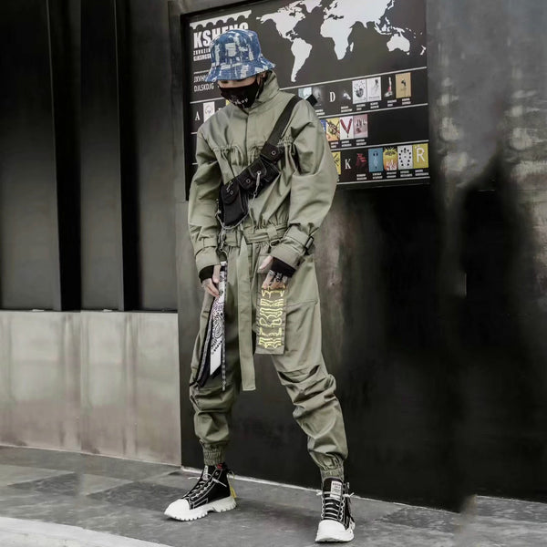 Jumpsuit Retro Casual para Hombre con Tirantes Sueltos