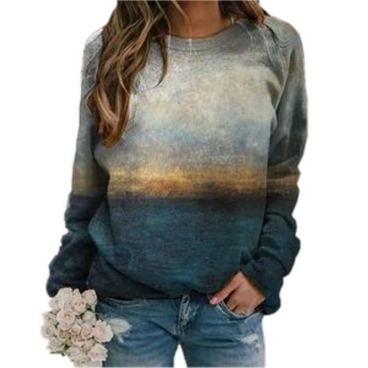 Sudadera Pullover con Estampado Degradado de Manga Larga - Image 10