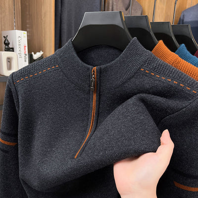 Suéter de Cuello Alto Grueso para Hombre - Lana Cálida Invierno Casual