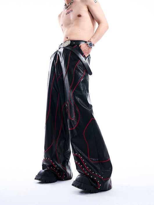 Pantalones Casuales Motociclista Punk Otoño Invierno para Hombre - Image 2