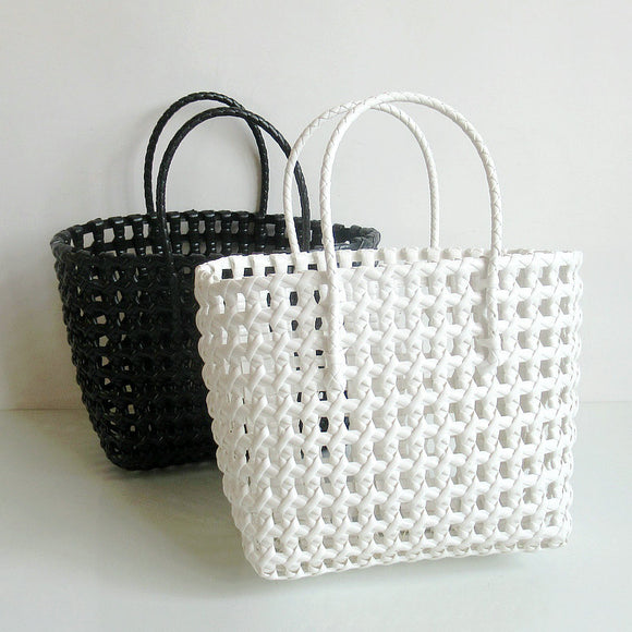 Bolsa Tejida Abierta de Fibra Natural - Cartera Basket Elegante