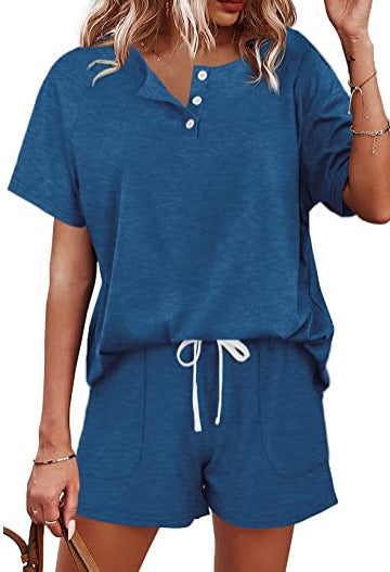 Conjunto Casual de Shorts y Blusa de Manga Corta para Mujer - Image 9