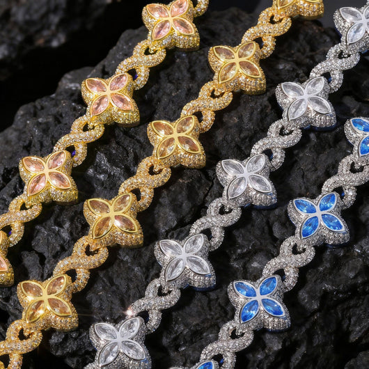 Pulsera de Circonita Multicolor con Cierre de Resorte