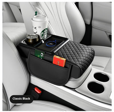 Caja Organizadora para Auto con Carga Inalámbrica Rápida y Soporte para Bebidas - Image 20